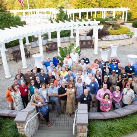 a group of people posing for a photo