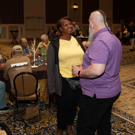 people talking in a room