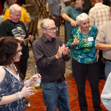 a group of people dancing